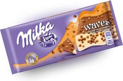 Шоколад Milka Waves Caramel 81 грамм